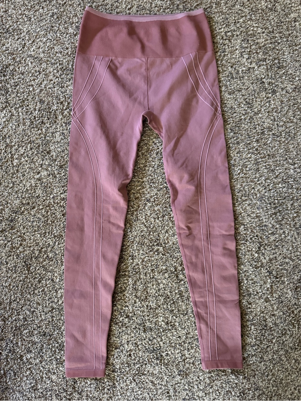 Fabletics High-Waist Seamless Detail Leggings - Dusty Rose